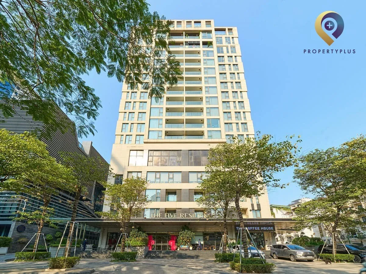 Exterior view of The Five Residences Hanoi building in Ba Dinh.